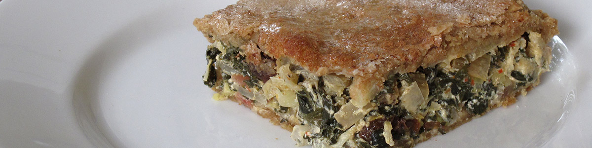 Winter Greens Pie with Raisins and Pine Nuts