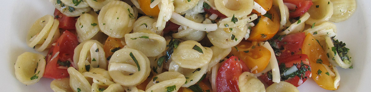Orrechiete Pasta Salad with Herbs and Grape Tomatoes