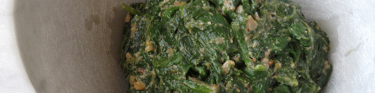 Spinach with Walnut and Miso dressing